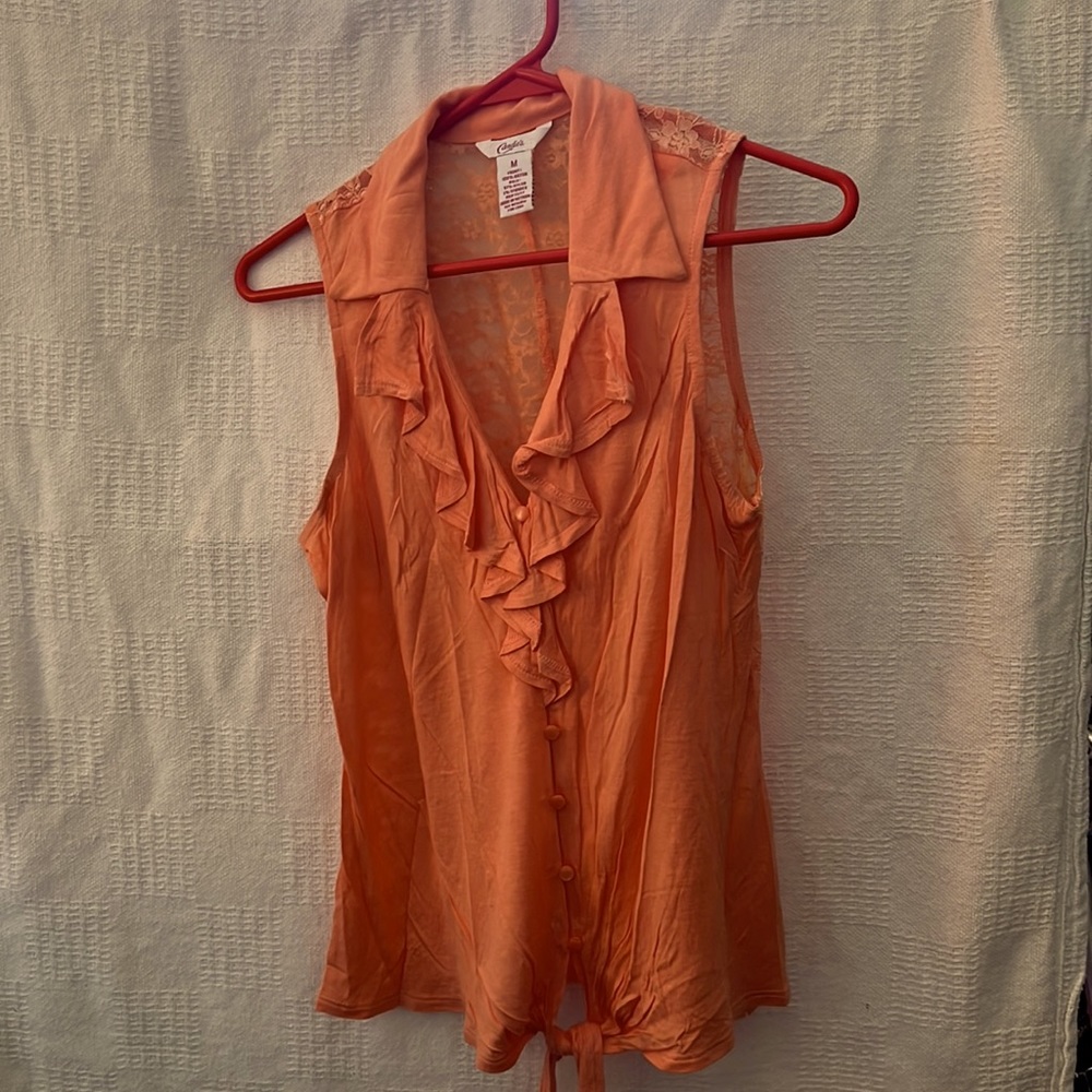 Beautiful Melon/ Apricot tank Blouse